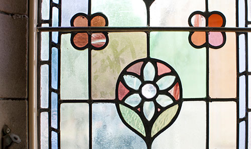 Stained glass window detail