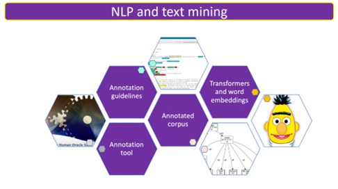 Illustration of different elements of clinical text mining 
