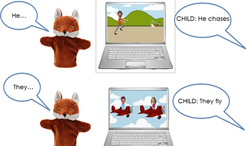 Screenshot of digital learning materials for children