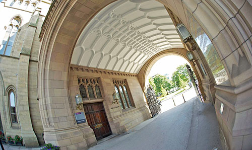 Main entrance of University of Manchester