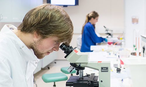 University researcher in laboratory